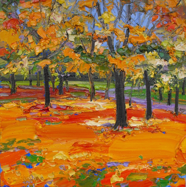 JUDITH BRIDGLAND - autumn colours, green park